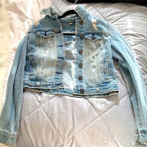 Dollhouse cropped jean jacket - Size S. Great condition practically new!